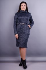 Angela. Business style women's dress plus siz. Melange graphite., not selected