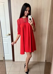 Yuna. Bright A-Siluet dress. Red, not selected