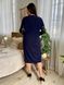 Women's combined dress with eco-skin. Blue.405109750mari50, 50