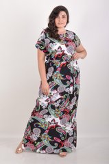 Long Plus size dress. Abstraction.4021599695052, 50-52