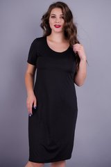 Amina. Universal dress of large sizes. Black., not selected