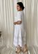 Romantic combination dress of Plus sizes. White.4115376175052, 54-56