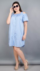 Schöne Kleider-Shirt Plus Size. Blauer Streifen.485131357 485131357 photo