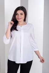 Стилна блуза плюс размер. Бял.182730792mari50, 50