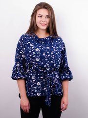 Elegada blusa de talla grande. Azul+flores.485139468 485139468 photo