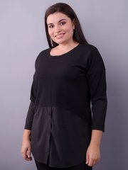 Anika. Stylish blouse for women plus siz. Black., not selected