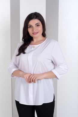 Stylish Plus size blouse. White.182730792mari50, 50