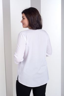 Стилна блуза плюс размер. Бял.182730792mari50, 50