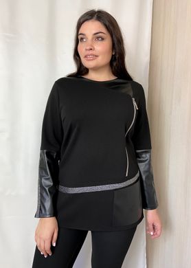 Stylish modern sweatshirt with eco-skin. Black.464730275mari58, 60