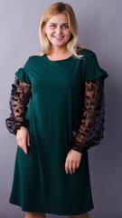 Vitalina. Large -sized festive dress. Emerald., not selected