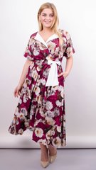 Agatha. Light dress for large sizes. Bordeaux rose., not selected
