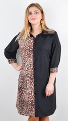 Pavasario suknelių marškinėliai plius dydžiai. Leopard Bezh.485140338 485140338 photo