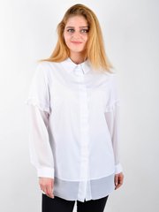 Пролетна блуза плюс размер. Бял.485140466 485140466 photo