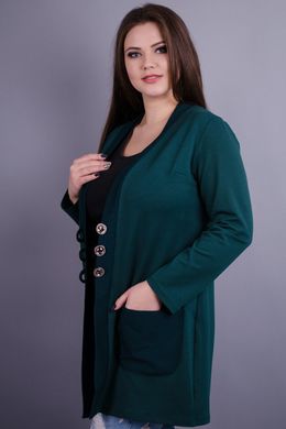 Stilvolle weibliche Strickjacke mit Plusgrößen. Emerald.485130903 485130903 photo