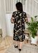 Stylish Plus Size dress. Black flowers.404563659mari60, 60