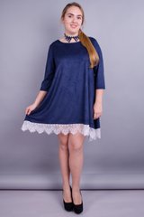 Alicia. An elegant dress of large sizes. Blue., not selected