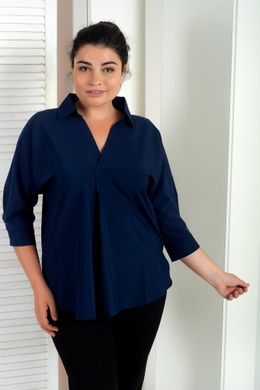 Plus size female blouse. Blue.398660050mari50, 50