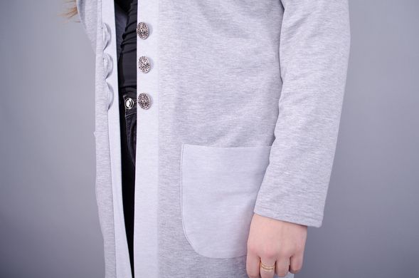 Stylish female cardigan of Plus sizes. Grey.485130844 485130853 photo