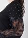 A sweater with lace sleeves of Plus Size. Black.485141784 485141784 photo 4