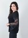 A sweater with lace sleeves of Plus Size. Black.485141784 485141784 photo 2