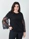 A sweater with lace sleeves of Plus Size. Black.485141784 485141784 photo 1