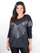 Women's sweater with Plus size leather inserts. Black.485141485 485141485 photo 3