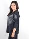 Women's sweater with Plus size leather inserts. Black.485141485 485141485 photo 2