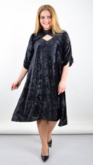Anabel. Elegant dress for lush women. Black., not selected