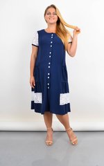 Summer dress-hut of Plus size with lace. Blue.485142184 485142184 photo