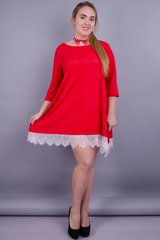 Alicia. An elegant dress of large sizes. Red., not selected
