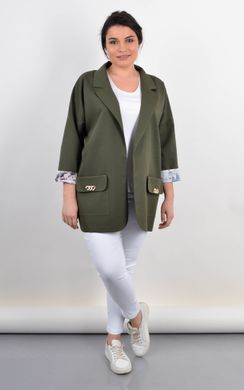 Women's jacket on the full figure. Olive.485141754 485141754 photo