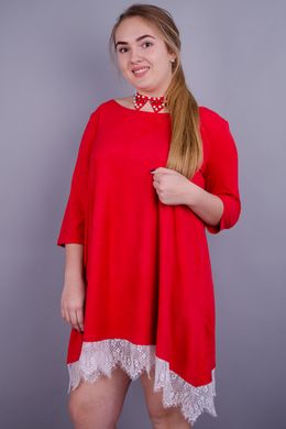 Alicia. An elegant dress of large sizes. Red., not selected