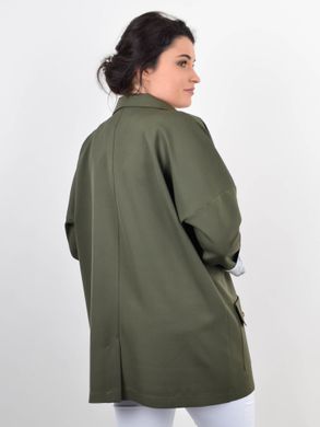 Women's jacket on the full figure. Olive.485141754 485141754 photo