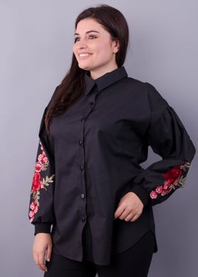 Yusmina. Stylish blouse plus siz. Black., not selected