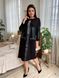 Women's combined dress with eco-skin. Black.405109768mari50, 50