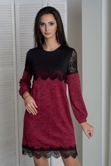 Agatha. Original youth combined dress. Bordeaux, not selected