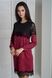 Agatha. Original youth combined dress. Bordeaux, not selected
