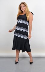 Plus size dress with lace. Black.485142334 485142334 photo