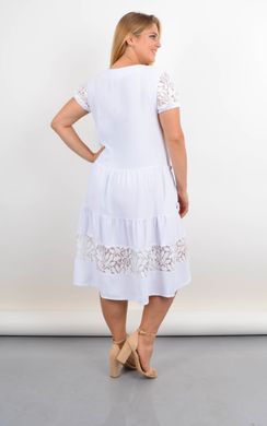 Summer dress-hut of Plus size with lace. White.485142159 485142159 photo