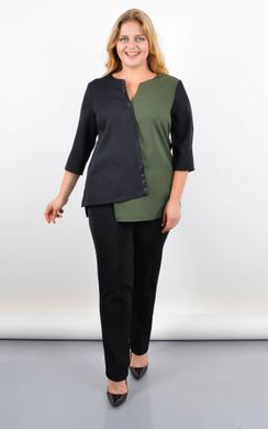 Asymmetric Plus size asymmetric blouse. Olive.485142486 485142486 photo