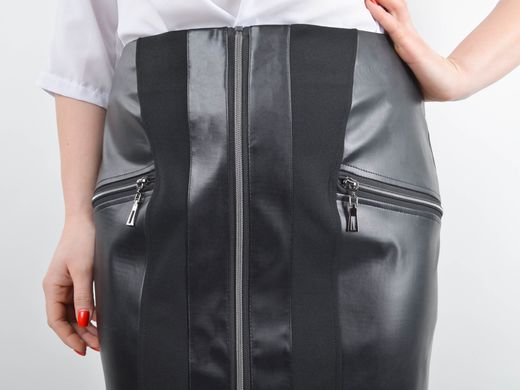 Fashionable skirt for Plus sizes. Black.485140454 485140454 photo
