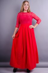 Anabel. Small dresses of large sizes. Red., not selected