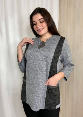 Warm tunic for every day plus size Gray.482770977mari50, 50