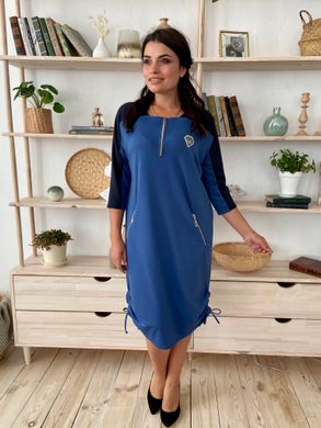 Everyday combined dress plus size Blue-Denim.398661538mari52, 52