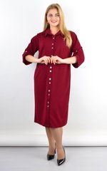 Anita. Elongated dress-shirt plus siz. Bordeaux., not selected