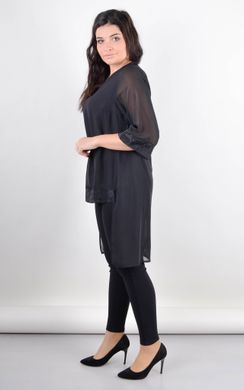 An elegant chiffon blouse of Plus size. Black.485141406 485141406 photo