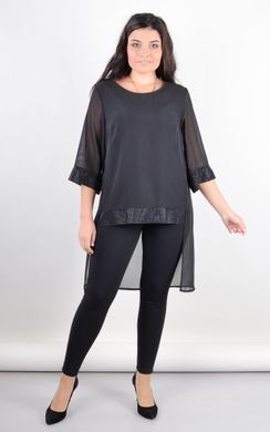 An elegant chiffon blouse of Plus size. Black.485141406 485141406 photo