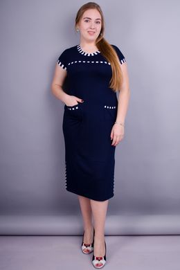 Women's dress of Plus sizes. Blue.485133475 485133475 photo