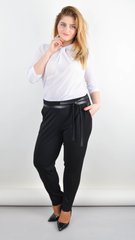 Yana. Large -size office trousers. Black., not selected