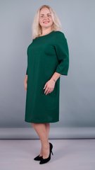 Wait. Universal large -sized dress. Emerald., not selected